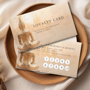 Gyllene Buddha Salong 10 Besökskort Lojalitetskort