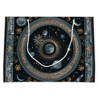 Gyllene Celestial Måneomloppsbana med Detaljerad A