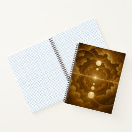 Gyllene Celestial Spiralanteckningsbok