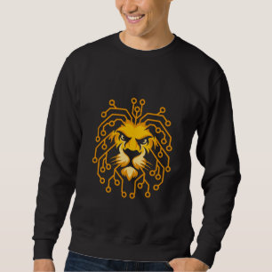 Gyllene Circuit Lion Tröja Lång Ärmad Tröja