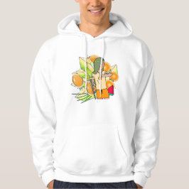 Gyllene dagar & grön gecko solsken hoodie