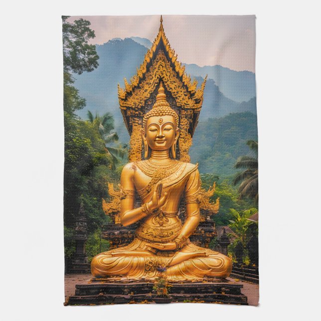 Gyllene Dhamma i de norra högländerna Kökshandduk (Vertikal)
