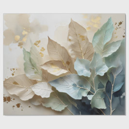 Gyllene dimmiga blad presentpapper