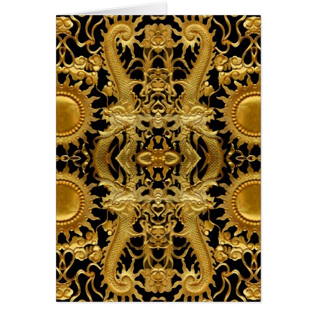 gyllene drake hälsningskort (Framsidan)