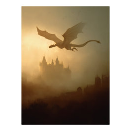 Gyllene Drakens Dimmiga Slott Fototryck