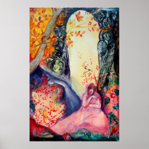 GYLLENE DRÖM / Yoga Meditation Zen Trädgård Poster
