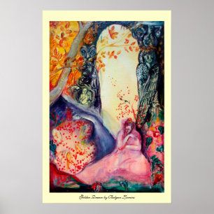 GYLLENE DRÖM / Yoga Meditation Zen Trädgård Poster