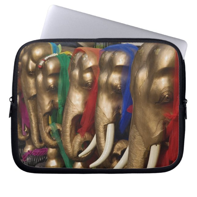Gyllene elefanter laptop sleeve (Framsidan)