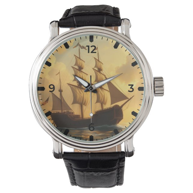 Gyllene Fartyg Armbandsur (Framsida)