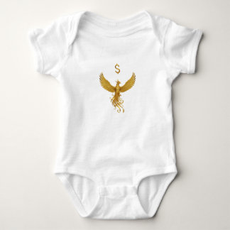 Gyllene Fenix Baby Bodysuit, Elegant Mytisk Första T Shirt