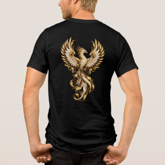 Gyllene Fenix Elfenbensguld Dekorativt Baktryck T Shirt
