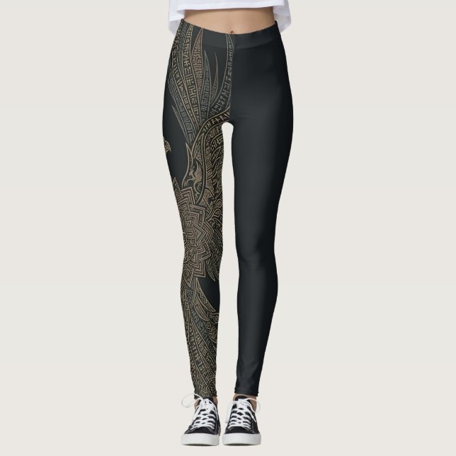 Gyllene Fenix Myten Leggings (Framsida)