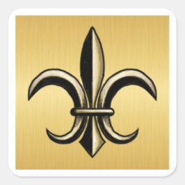 Gyllene Fleur De Lis Fyrkantiga Klistermärken