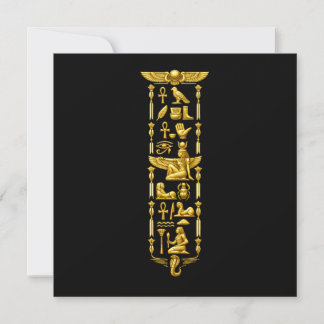 Gyllene forntida egyptiska symboler – Lyxiga hiero Spara Datumet