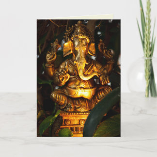 gyllene ganesha-hälsningskort kort