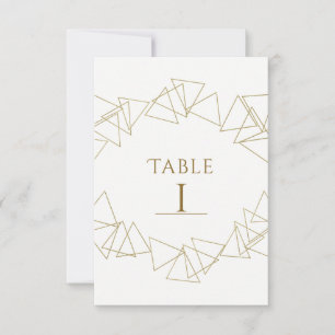 Gyllene geometriska trianglar Modern Glam Bordskor Inbjudningar