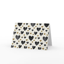 Gyllene glans & bläck: Elegant hjärta