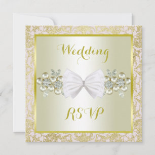 Gyllene Glitter, Diamant Blommiga Ädelstenar & Bow