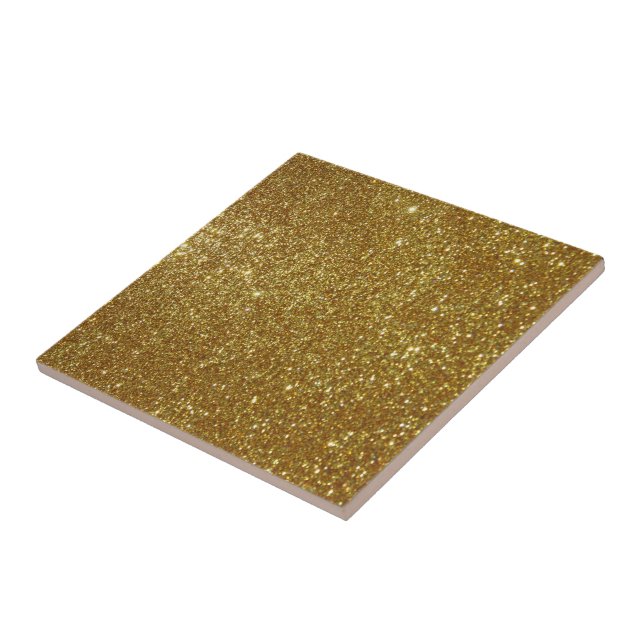 Gyllene Glitter Digitaltryck Kakelplatta (Sidan)