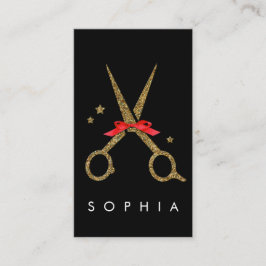 Gyllene glitter sax - Frisör NAME Tilläggskort