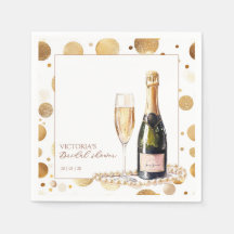 Gyllene Glitterpärlor och Prosecco Bröllopsdusch