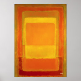 Gyllene Glöd Färg Fält Abstrakt Modern Konst Poster