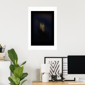 Gyllene Glöd Mörk Dämpad Abstrakt Konst Poster
