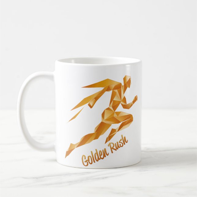 Gyllene Grafik & Text Kaffemugg (Vänster)