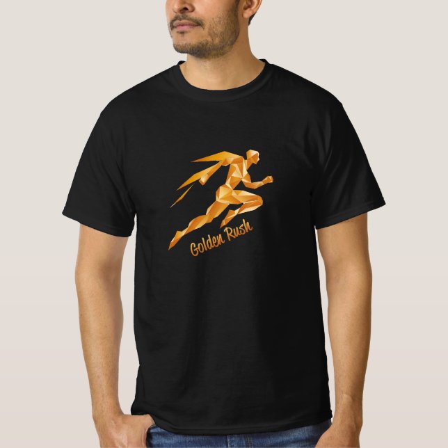Gyllene Grafik & Text T Shirt (Framsida)