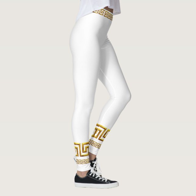 Gyllene grekisk nyckel  Atletiska Leggings (Höger)