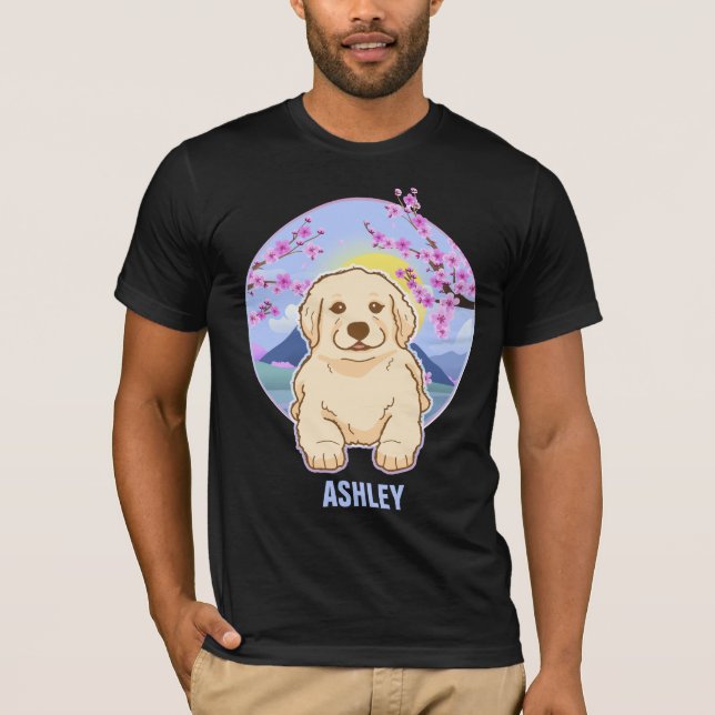Gyllene hämtare Kawaii Cute Gift Hund Pet T Shirt (Framsida)