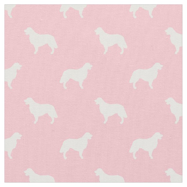 gyllene hämtare, rosa hund silhuett tyg (Närbild)
