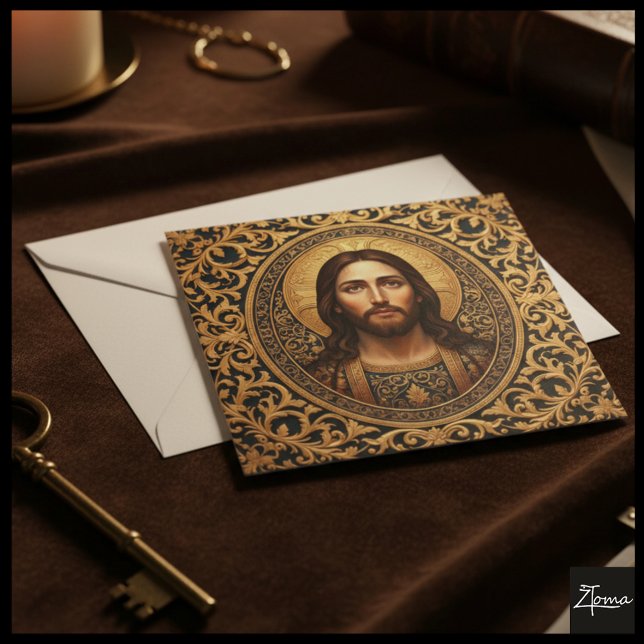 Gyllene Helig Ikon - Jesus Inbjudningar (Skapare uppladdad)