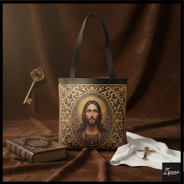 Gyllene Helig Ikon - Jesus Tygkasse