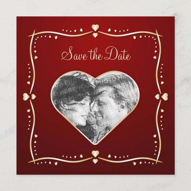 Gyllene hjärtan - Spara datum-anmälan Datumet (Framsida)