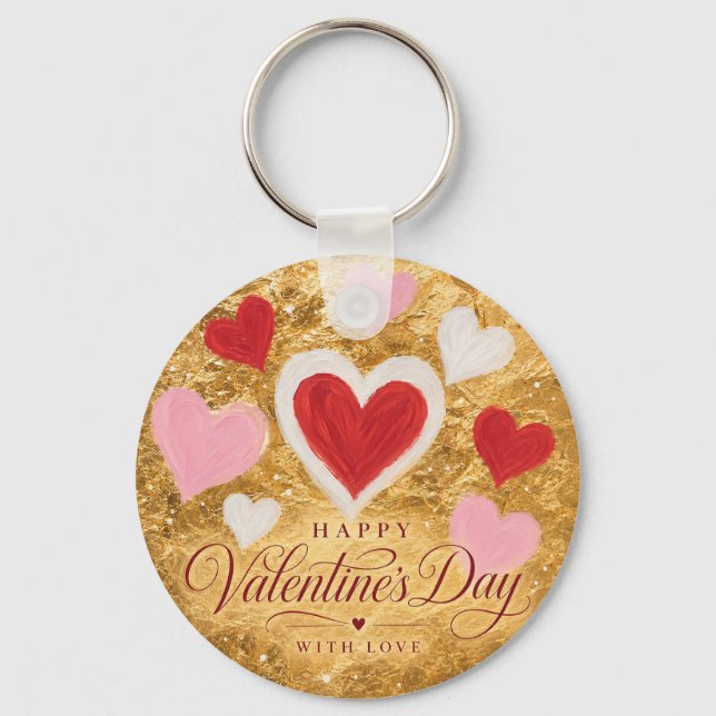 Gyllene hjärtans Valentinespark Nyckelring (Baksida)
