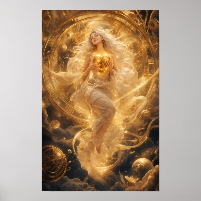 Gyllene hjärtat av kosmos fantasinplanschen poster (Framsidan)