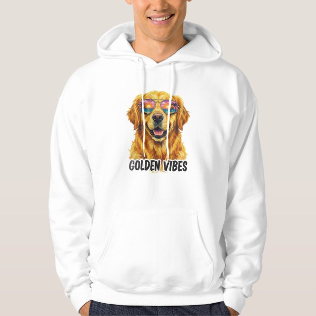 Gyllene Horisonter: Den Retro Solnedgångs Aviator  Hoodie (Framsida)