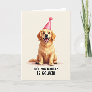 Gyllene Hund Födelsedagskort Kort