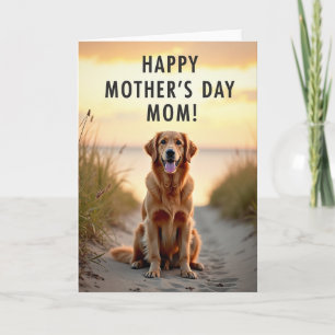 Gyllene Hund Mors Dags Kärlekskort Kort