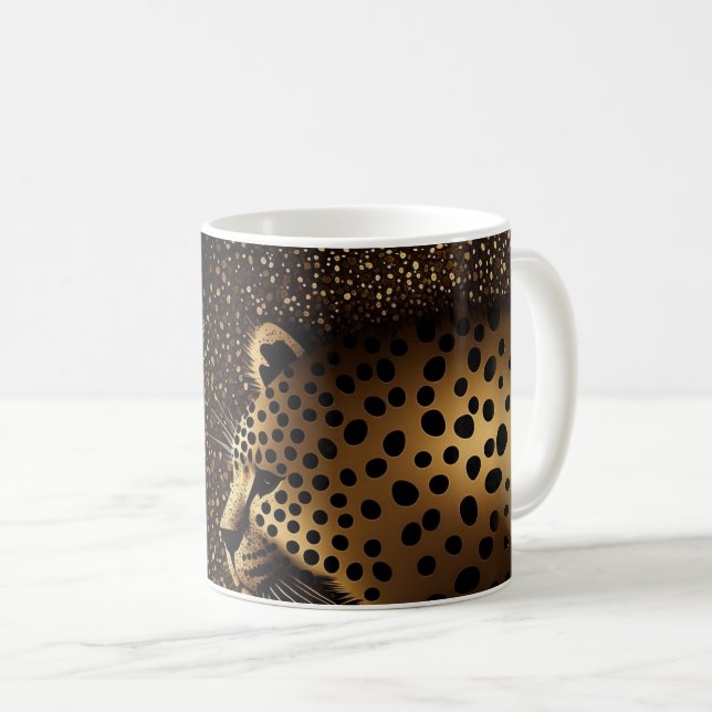 Gyllene Jaguar-mönster           Kaffemugg (Framsida höger)