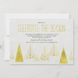 Gyllene julgranar - Julfestinladan Inbjudningar