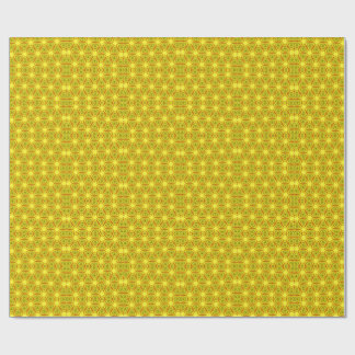 Gyllene Kalejdoskop Fraktalmönster Presentpapper