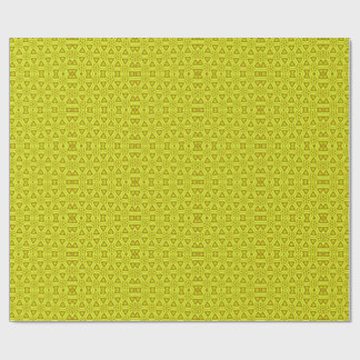 Gyllene Kalejdoskop Fraktalmönster Presentpapper