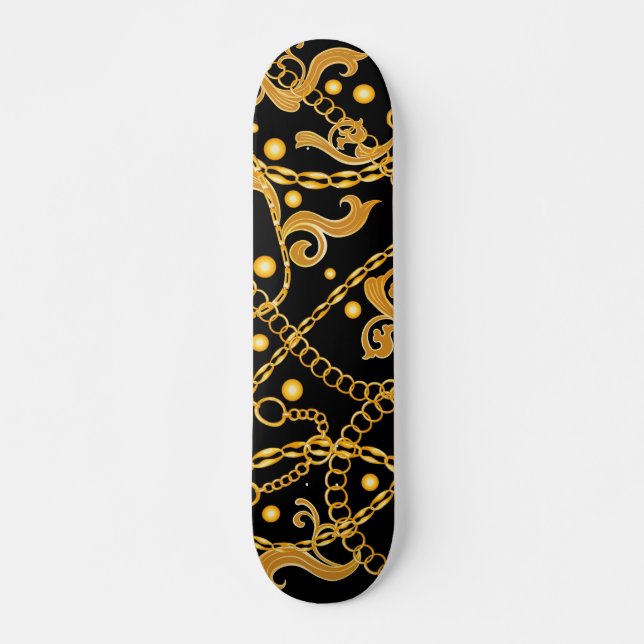 Gyllene Kedjor Mini Skateboard Bräda 18,5 Cm (Framsida)