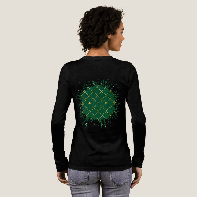 Gyllene Klöver Smaragdgrön Himmel T Shirt (Hel baksida)