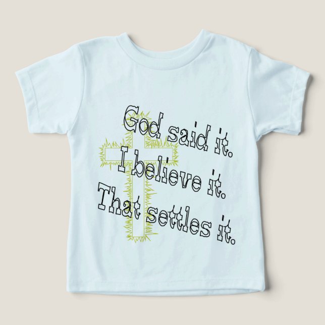 Gyllene Kors Gud Sa T Shirt (Design Framsida)