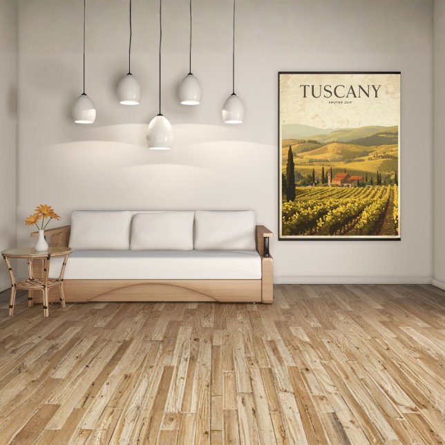 Gyllene kullar i Toscana – Retro landsbygd Poster (Skapare uppladdad)