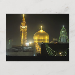 Gyllene kupolen på Imam Reza helgedomskomplexet vi Vykort