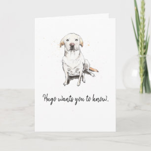Gyllene Labrador retriever personlig Fars dag Kort